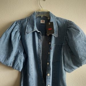 Levi's Puffy Short Sleeve Denim Shirt